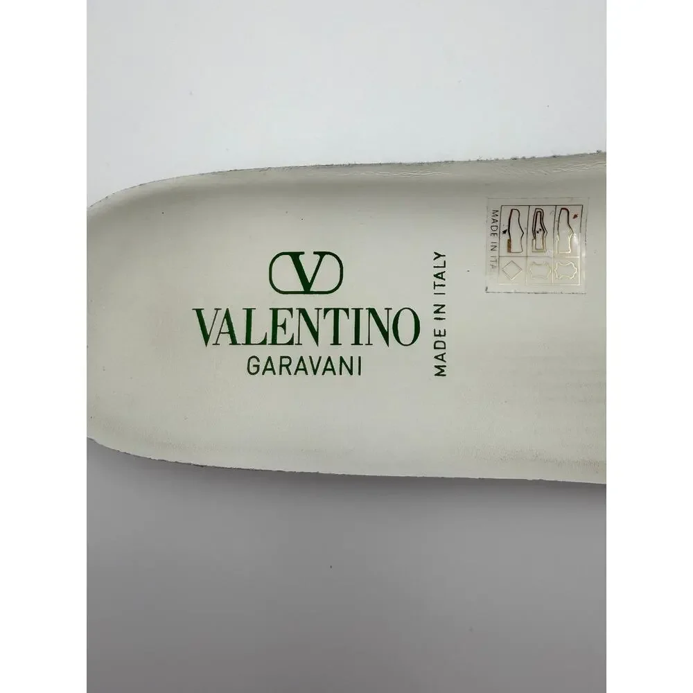 Valentino Sneakers VLogo White Leather Size 39.5 / 9.5 Classic Low Top